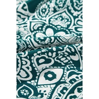 Green Floral Flounce Sleeve Split Neck Plus Size Dress - 4X thumbnail
