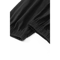 Black Plus Smocked High Waist Sleeveless V Neck Jumpsuit - 3X thumbnail