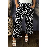 Azura Exchange Leopard Leopard Print Wide Leg Pockets Plus Size Pants - 1X thumbnail