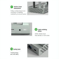 Vertical Laptop Docking Station with 4k / 60hz Type-c Hub - 10-In -1 Without Lan thumbnail