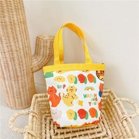 Cartoon Graffiti Bento Bag - Cute Canvas Handbag - Model 1 Green thumbnail
