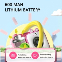 48Mp Dual Lens Kids Digital Camera With 2.4 Ips Screen And 32Gb Tf Card - Blue Fox - Without Tf Card Pink Bunny thumbnail