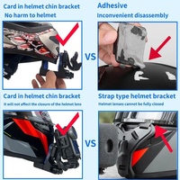 Universal Motorcycle Helmet Mount for Gopro Dji and Sjcam Cameras - Set 1 thumbnail