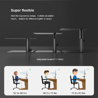 Black Adjustable Desk Stand for Laptop and Monitor - Eda0011511 thumbnail