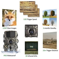 12mp Hunting Camera with 1080p Night Vision and 26 Leds thumbnail