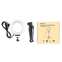 Usb 3 Modes Dimmable Led Ring Light with Tripod Holder and Cold Shoe Ball Head - 4.7 Inch Diameter thumbnail