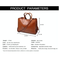 Leather Women Tote Bag for Casual Shoulder Carry thumbnail