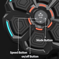 Adjustable 9-Speed Bluetooth Music Boxing Machine With Lights - Black - Light Gray thumbnail