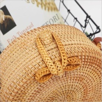 Handmade Bowknot Rattan Bag Vintage Art Beach Diagonal Bag 20X20X8Cm thumbnail