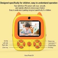 Instant Print Camera with Dual Lens - 2.8 Screen for Kids Blue - Yellow thumbnail