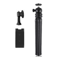 Flexible Mini Octopus Tripod with Ball Head and Phone Clamp for Slr Cameras Gopro and Cellphones thumbnail