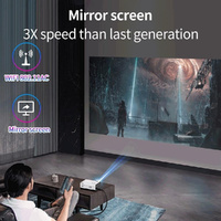 Portable Home Theater Projector - 80 Ansi Lumens Android 9.0 800X480P 1G + 8G thumbnail