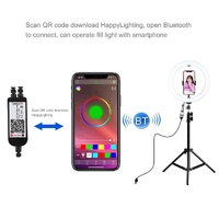 10.2 Rgbw Led Ring Light Kit with 1.1m Tripod Remote Ball Head and Phone Clamp thumbnail