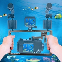 Underwater Dual Handheld Grip For Gopro Hero9 / 8 / 7 - Black thumbnail