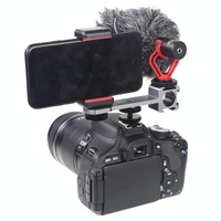 Three-Headed Hot Boot Adapter For Gimbal With Led Mic Mount thumbnail
