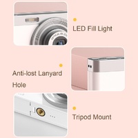 4k 8x Optical Zoom Telescopic Lens Digital Camera - Includes Card Reader & Wiper - Pink thumbnail