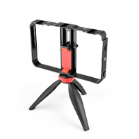 Vlogging Live Broadcast Led Selfie Light Video Rig With Smartphone Handle And Tripod thumbnail