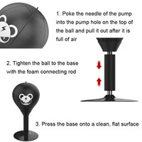 Desktop Speed Ball For Boxing Training - Bear Design With Gloves & Pump - Monkey+Children Gloves+Pump thumbnail