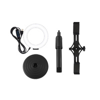 Horizontal Dual Phone Brackets Desktop Ring Light Kit - 4.7 Inch thumbnail