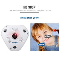 360 Degree Fisheye Lens Wifi Ip Camera With Motion Detection & Night Vision - Shark 960P thumbnail