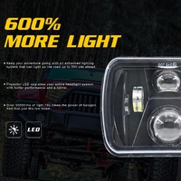 7 Inch 5X7 / 7X6 H4 Dc 9V - 30V 3500Lm 35W Car Square Shape Led Headlight Lamps For Jeep Wrangler thumbnail