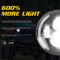 7 Inch H4 / H13 Dc 9V - 30V 3000Lm 3000K - 6000K 25W Car Round Shape Led Headlight Lamps For Jeep Wrangler With Angel Eye White Light thumbnail