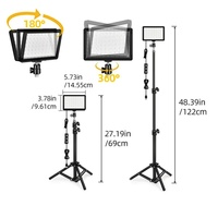 Retractable 10W Live Broadcast Light With 1.2M Bracket And 4 Colour Filters thumbnail