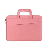 11.6-12.5 Inch Multi-compartment Laptop Sleeve with Waterproof Storage - Rose Pink thumbnail