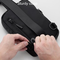Lightweight Outdoor Sports Chest Bag Cell Phone Crossbody Pack - Black thumbnail