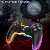Wireless Bluetooth Grip for Ps4 with Dazzling Colour Light - Black thumbnail