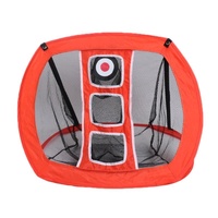 Foldable Square Golf Net for Indoor Practice - Red thumbnail