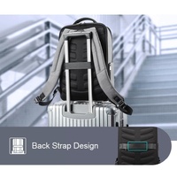 Silver Gray Multifunctional Anti-theft Laptop Backpack with Usb Charging Hole thumbnail