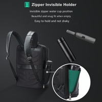 Large Business Laptop Backpack in First-layer Cowhide - Black thumbnail