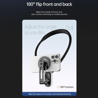 Versatile Magnetic Neck Holder for Phones and Action Cameras - Black thumbnail