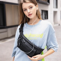 Multi Function Outdoor Sport Waist Bag Crossbody For Mobile Phones - Black thumbnail