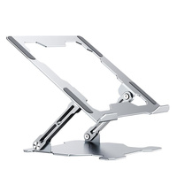 Foldable Laptop Stand - Hollow Design Heat-dissipating Flat Desktop - Deep Space Gray thumbnail
