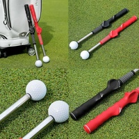 Indoor Golf Swing Practice Stick with Sound Assistant - Black thumbnail