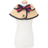 Dog Shawl Saliva Towel Scarf Pet Bow Tie Jewelry Accessories - Size S - Khaki thumbnail