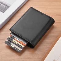 Rfid Blocking Short Wallet with Automatic Pop Up - Black thumbnail