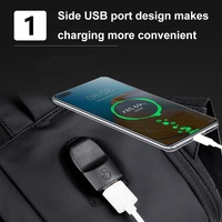 Waterproof Expandable Laptop Backpack with Usb Port - Black thumbnail