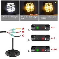 4 Inch Square Mixed Luminous Fishbone Angel Eye Car Work Light thumbnail