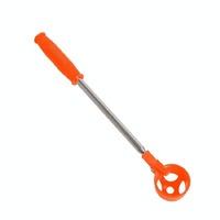 Foldable Golf Ball Picker with Stainless Steel Rod - 8 Sections - Black thumbnail