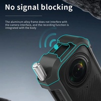 Metal Rabbit Cage & Lens Cover Set for Insta360 X4 - Black thumbnail
