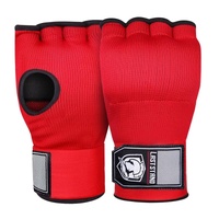 Protective Half Finger Boxing Gloves With Gel Padding And Wrist Support - One Size - Red thumbnail