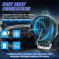 14W 9 - 30V Floodlight Mixed Luminous 4 Inch Round Work Light With Wire Set thumbnail