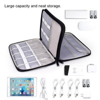 Waterproof Multi-function Storage Bag for Digital Accessories Earphones and Data Cables - Black thumbnail