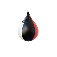 Black And White Suspended Pear-Shaped Speed Ball For Boxing - Black Red White thumbnail