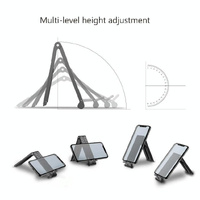 Foldable Metal Laptop Stand for Cooling and Ergonomic - Gray thumbnail