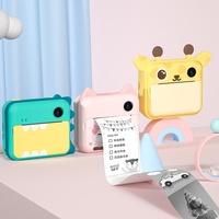 Children's Instant Camera with Dual-lens and Mini Print - Green Dinosaur - Pink Cat 16Gb thumbnail