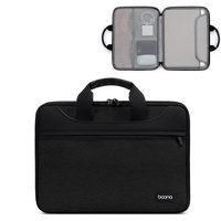 Waterproof Oxford Cloth Laptop Bag - 14 / 15 / 15.6 Inches Full Open - Black thumbnail